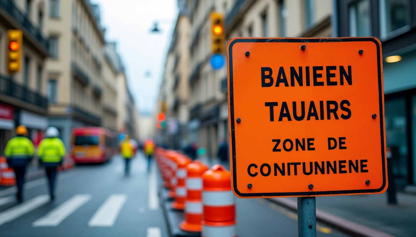 Panneau travaux : guide pour un affichage clair et utile